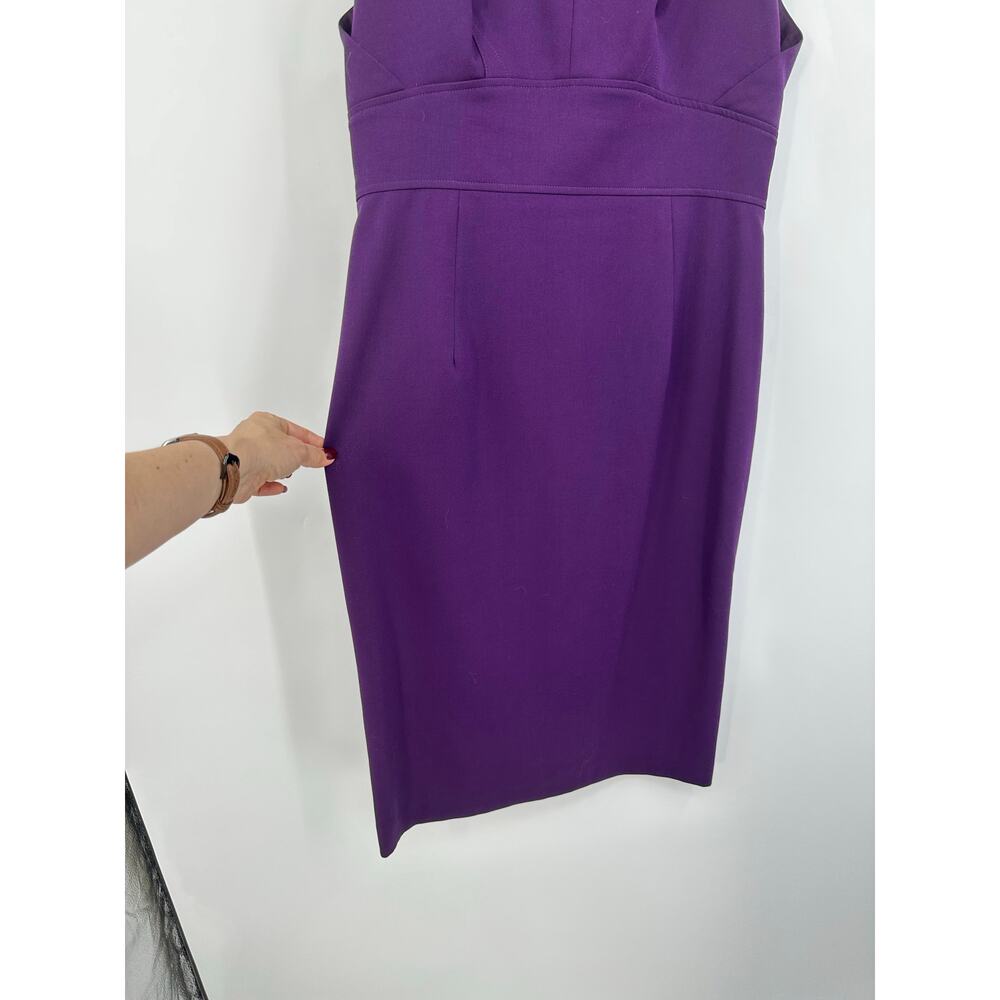 Black Halo Womens Dress Size 12 Purple Cocktail Evening Going Out - Picture 7 of 16